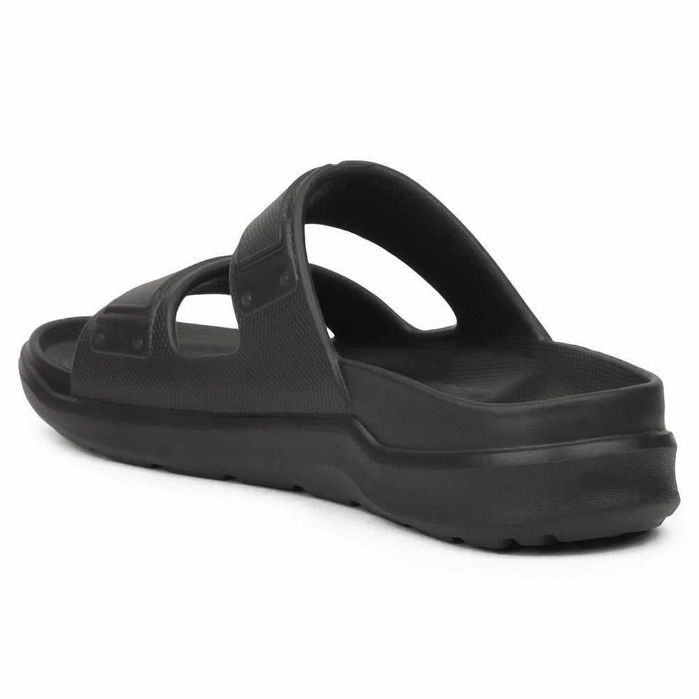 A-HA Black Casual Slides For Men FDL-2 By Liberty