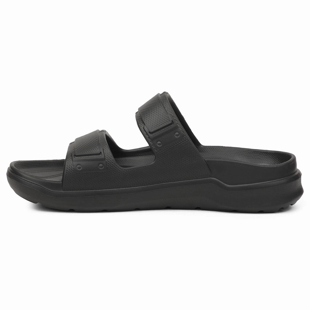 A-HA Black Casual Slides For Men FDL-2 By Liberty