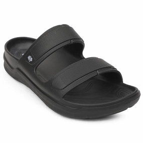 A-HA Black Casual Slides For Men FDL-2 By Liberty