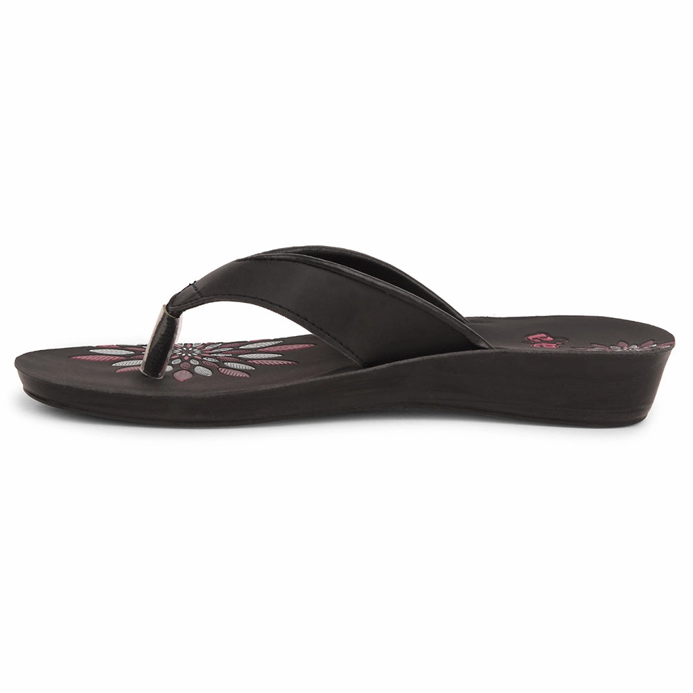 A-HA Black Casual Slipper For Women AVNI-10 By Liberty