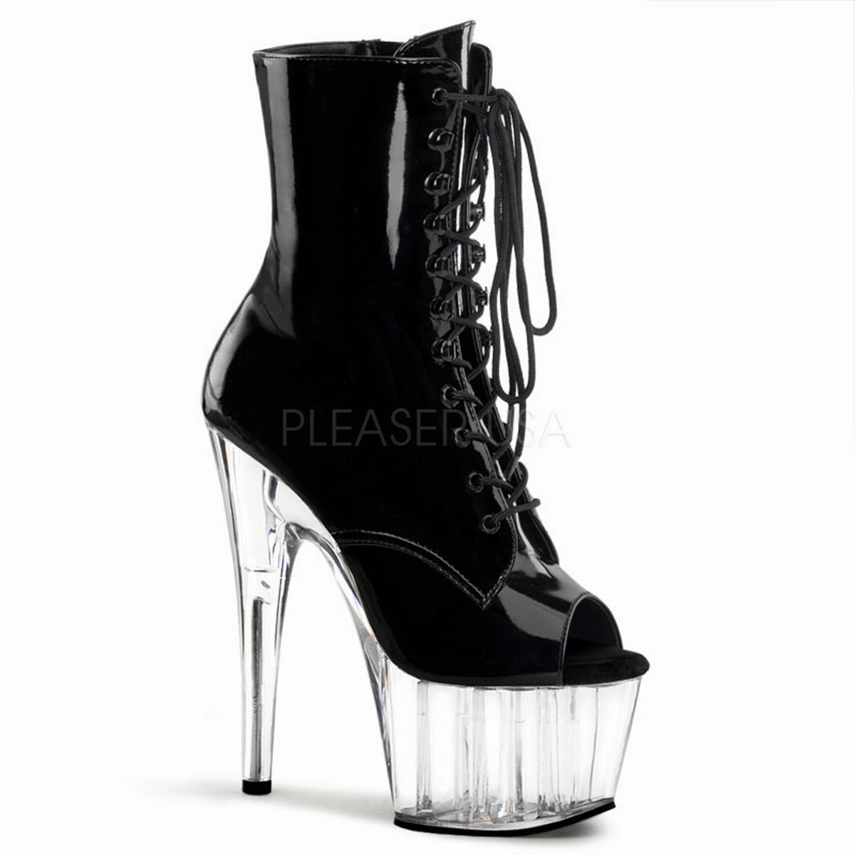 ADORE-1021  Black Patent/Clear