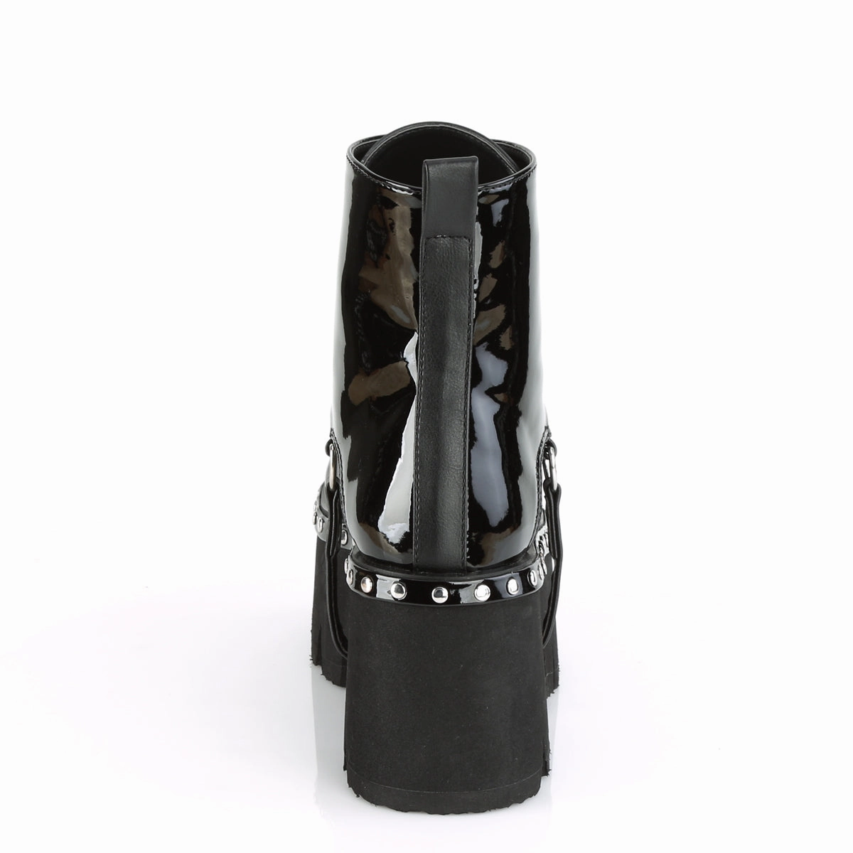 ASHES-100  Black Patent-Vegan Leather