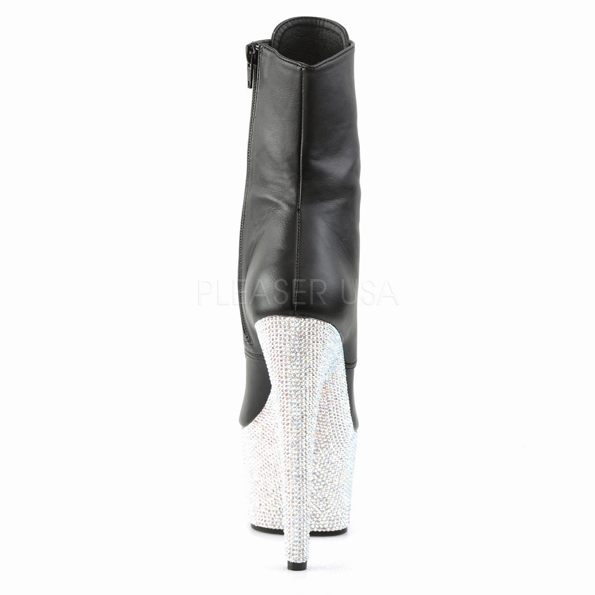 BEJEWELED-1020-7  Black Faux Leather/Silver Multi RS