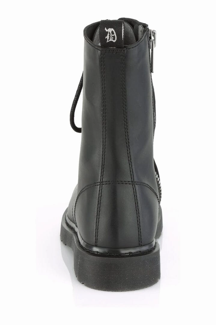 BOLT-200 Black Vegan Leather Knee Boot