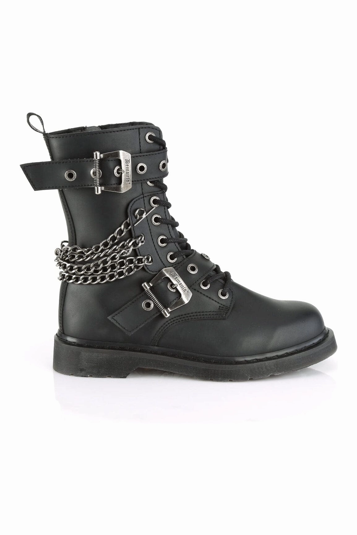 BOLT-250 Black Vegan Leather Knee Boot