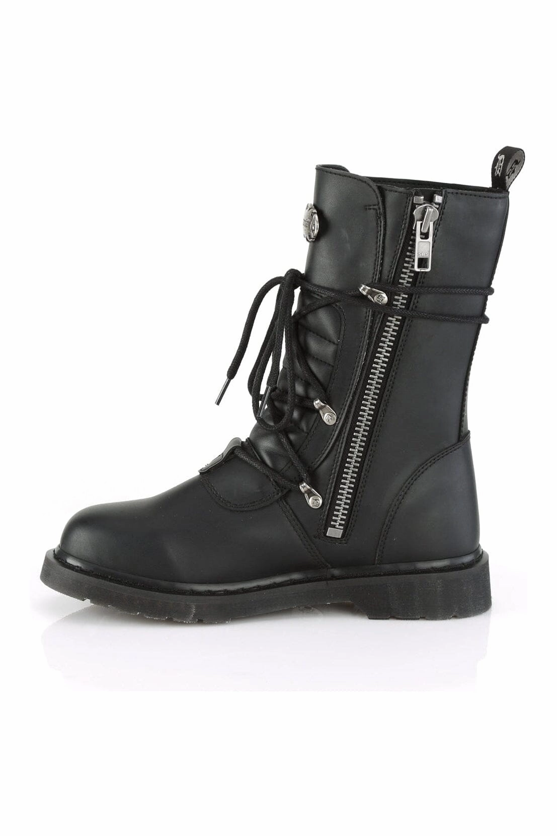 BOLT-265 Black Vegan Leather Knee Boot
