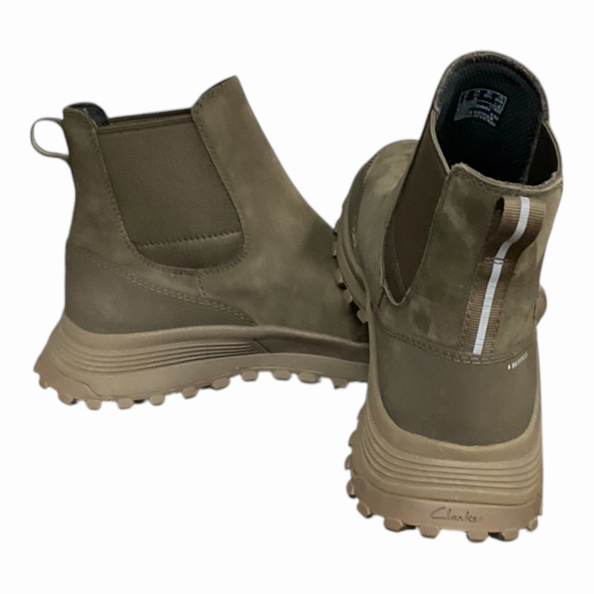Boots Ankle Flats By Clarks In Green, Size: 8.5