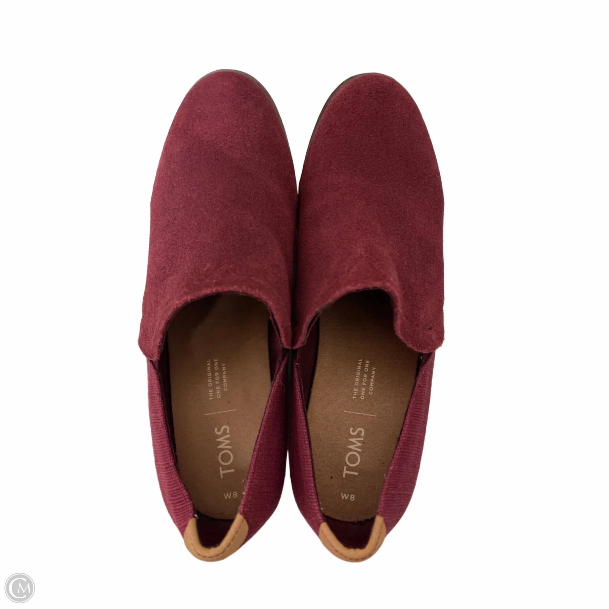Boots Ankle Flats By Toms In Red, Size: 8