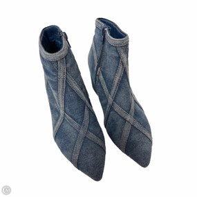 Boots Ankle Heels By Cato In Blue Denim, Size: 7