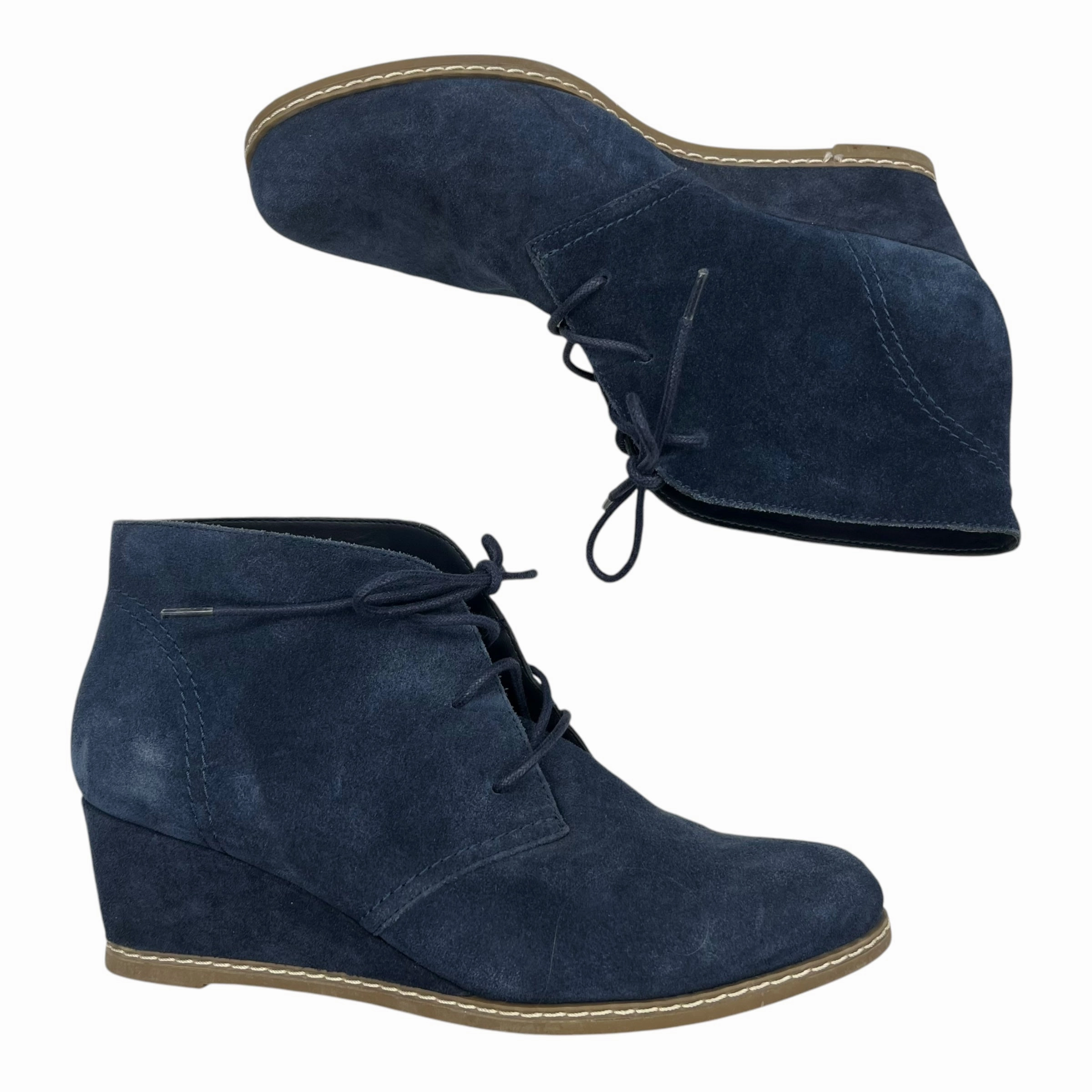 Boots Ankle Heels By Clothes Mentor In Blue, Size:9
