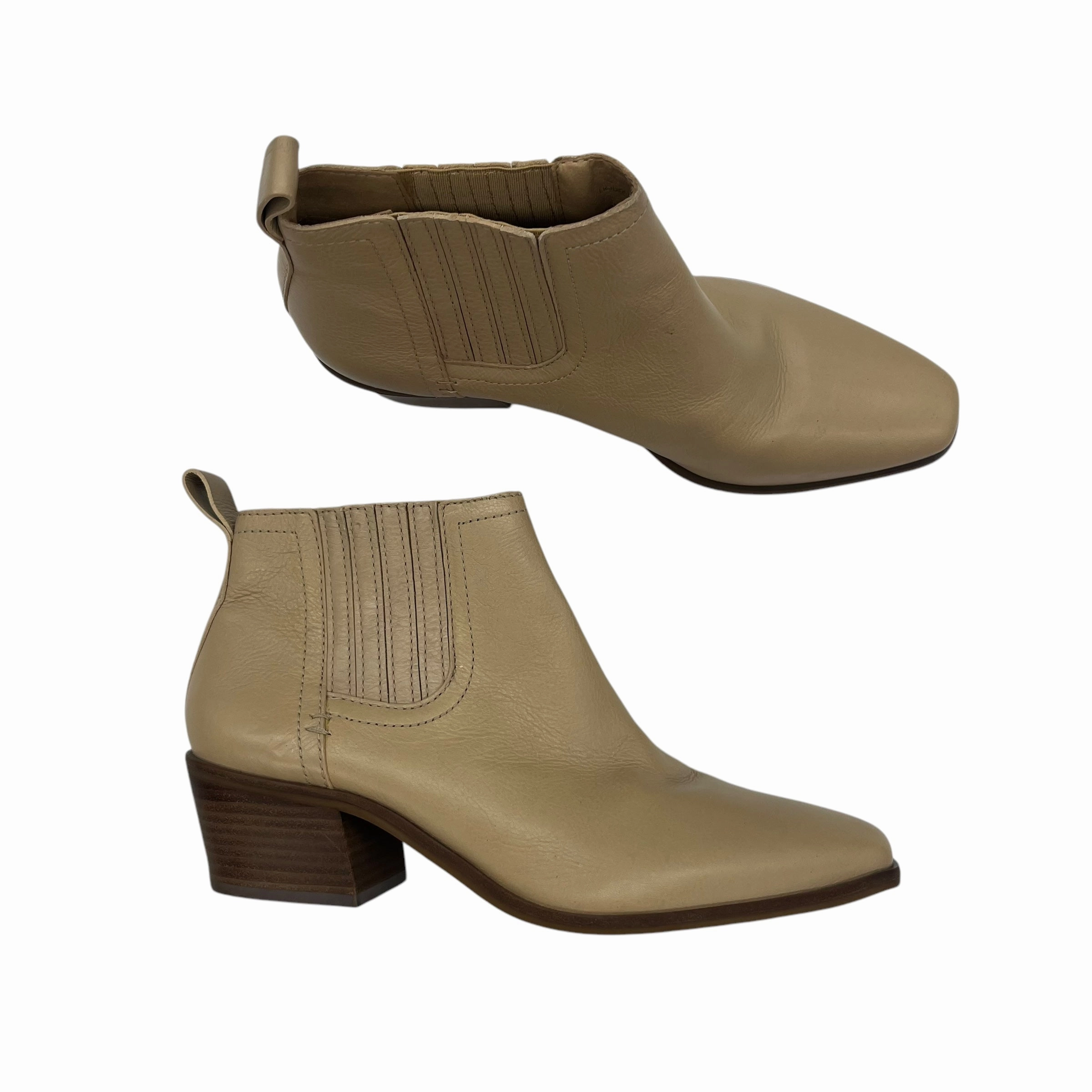 Boots Ankle Heels By Lucky Brand In Tan, Size:10