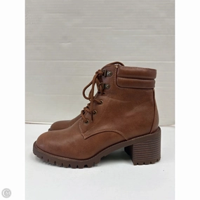 Boots Ankle Heels By Maurices In Brown, Size: 7.5