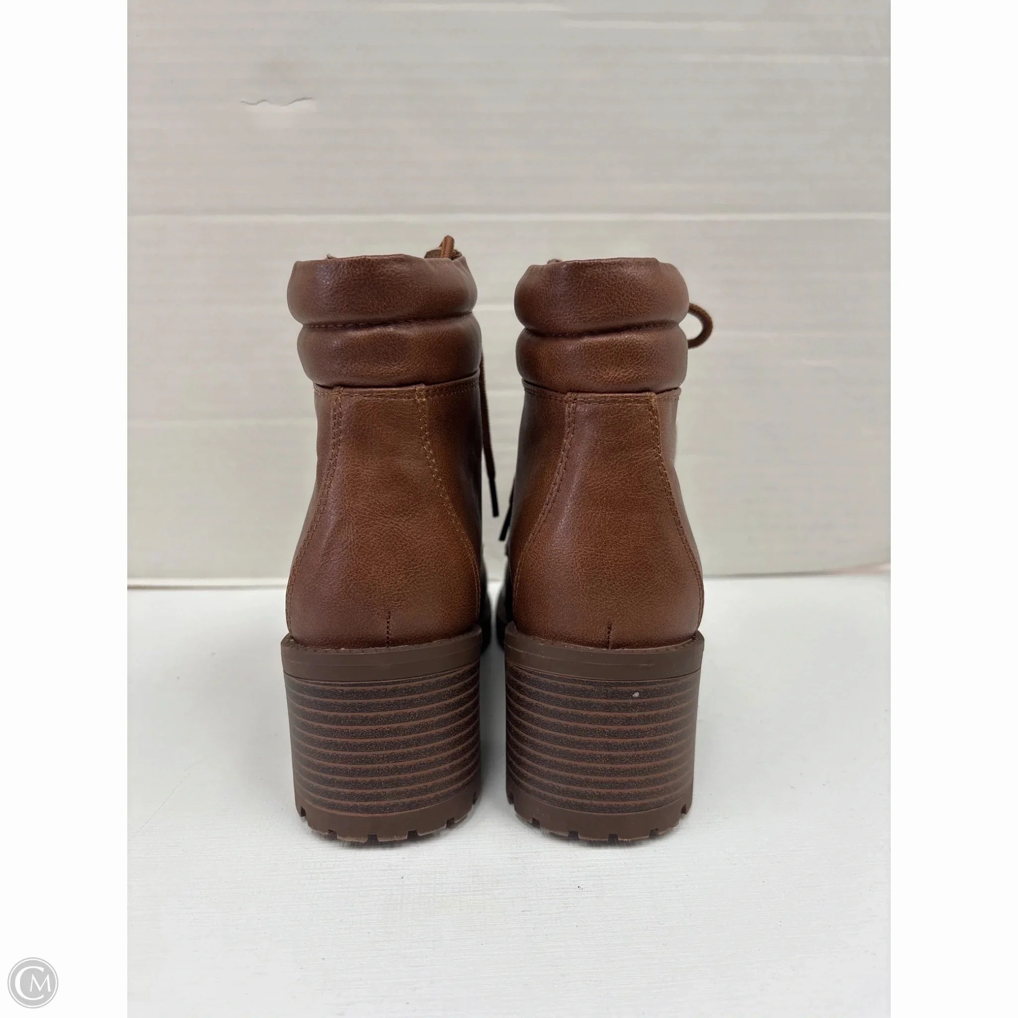 Boots Ankle Heels By Maurices In Brown, Size: 7.5