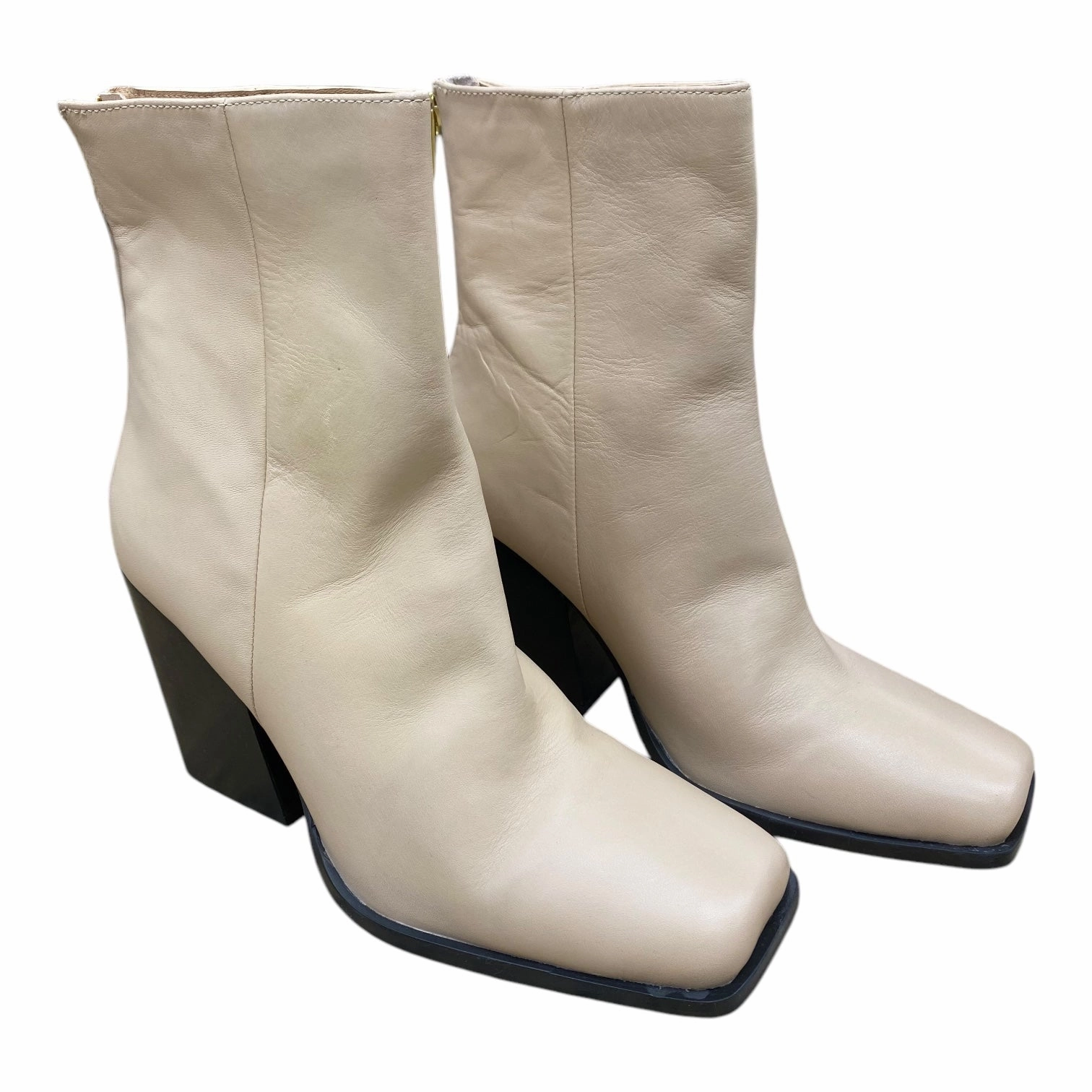 Boots Ankle Heels By Seychelles In Beige, Size: 10