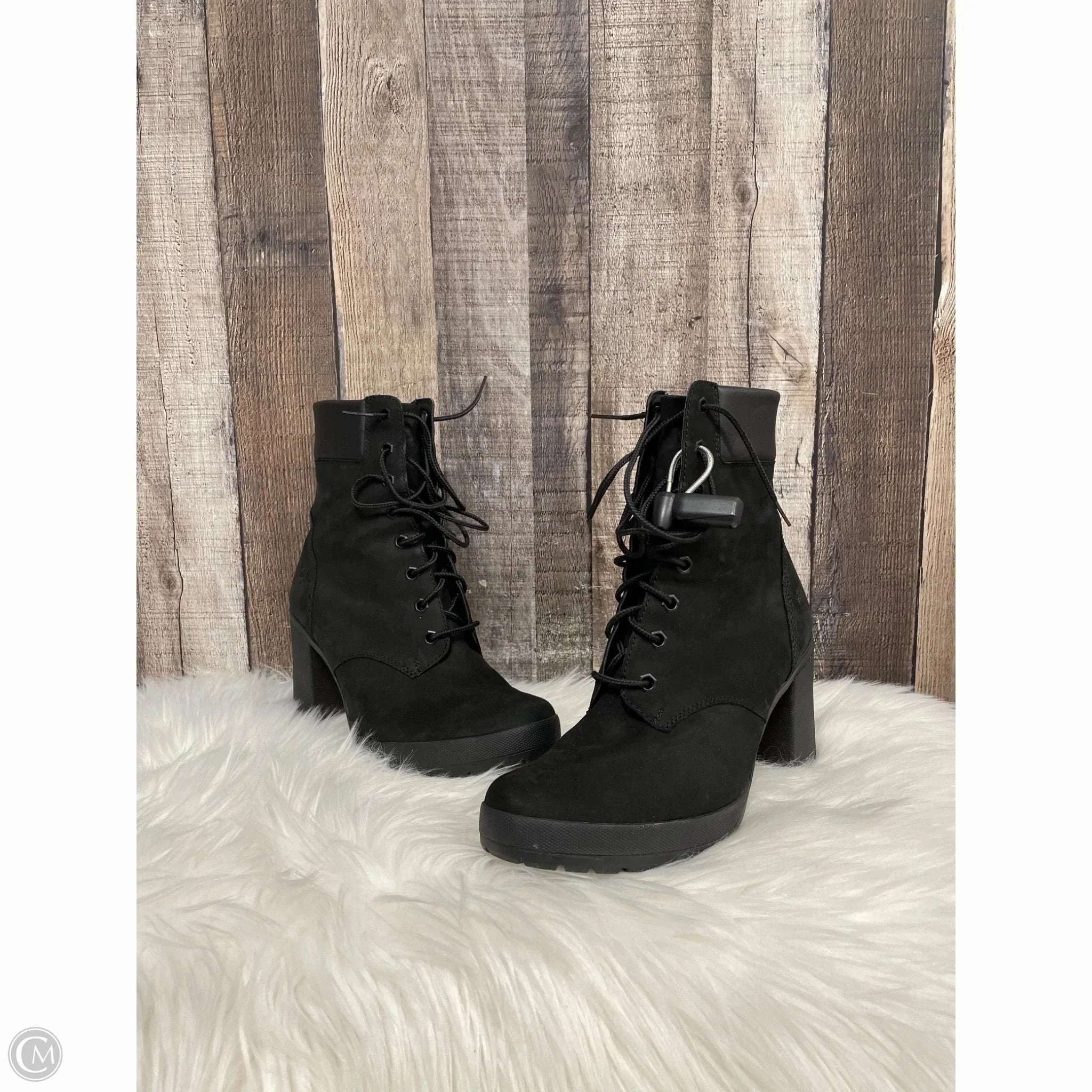 Boots Ankle Heels By Timberland In Black, Size: 9