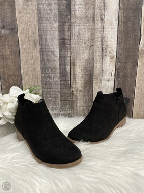 Boots Ankle Heels By Time And Tru In Black, Size: 7