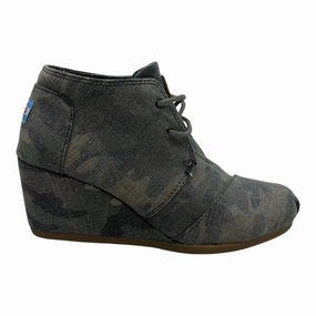 Boots Ankle Heels By Toms In Camouflage Print, Size:7