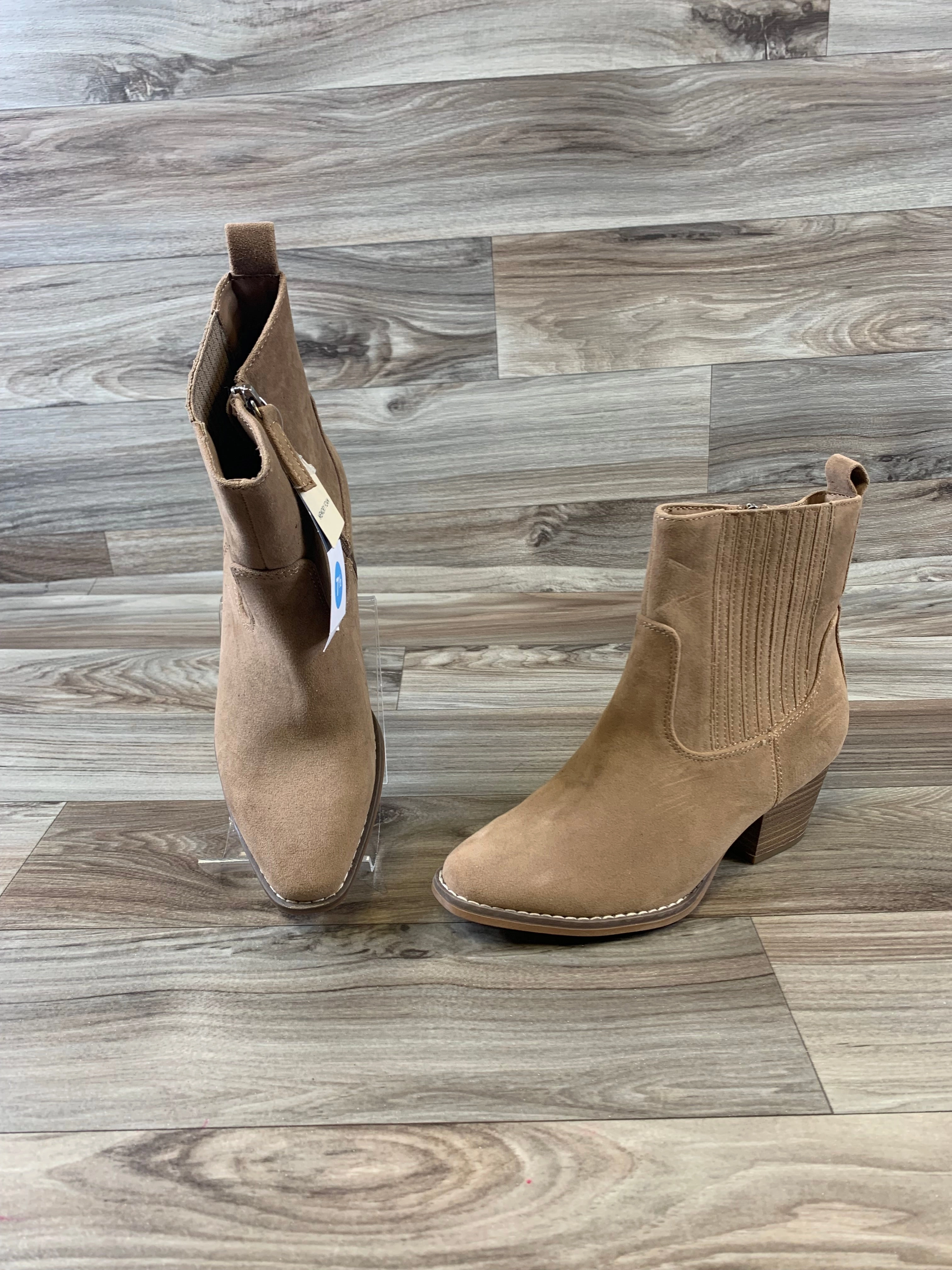 Boots Ankle Heels By Universal Thread In Tan, Size: 7.5
