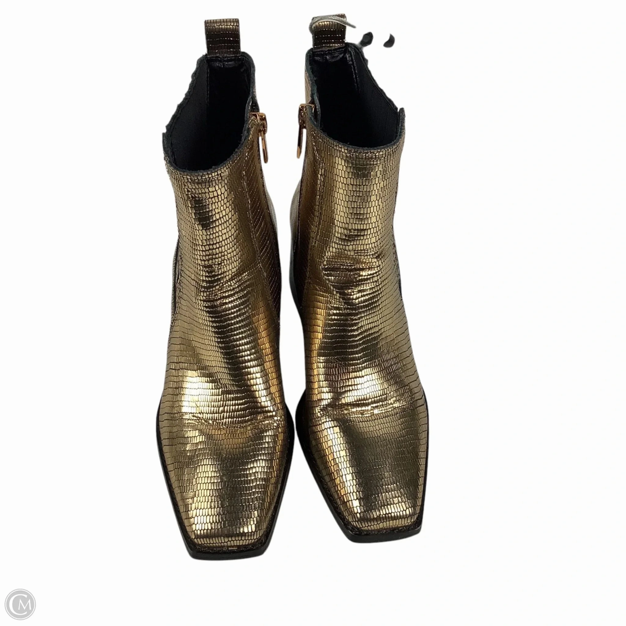 Boots Ankle Heels By Vince Camuto In Gold, Size: 8
