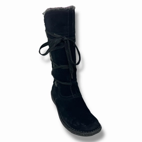 Boots Mid-calf Flats By Clarks In Black, Size: 8.5