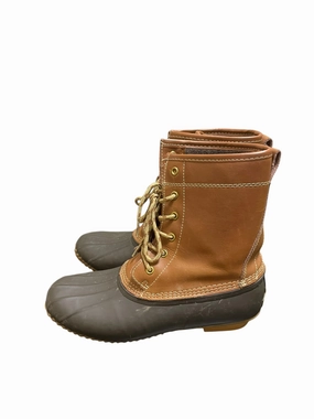 Boots Mid-calf Flats By Clothes Mentor In Brown, Size: 8
