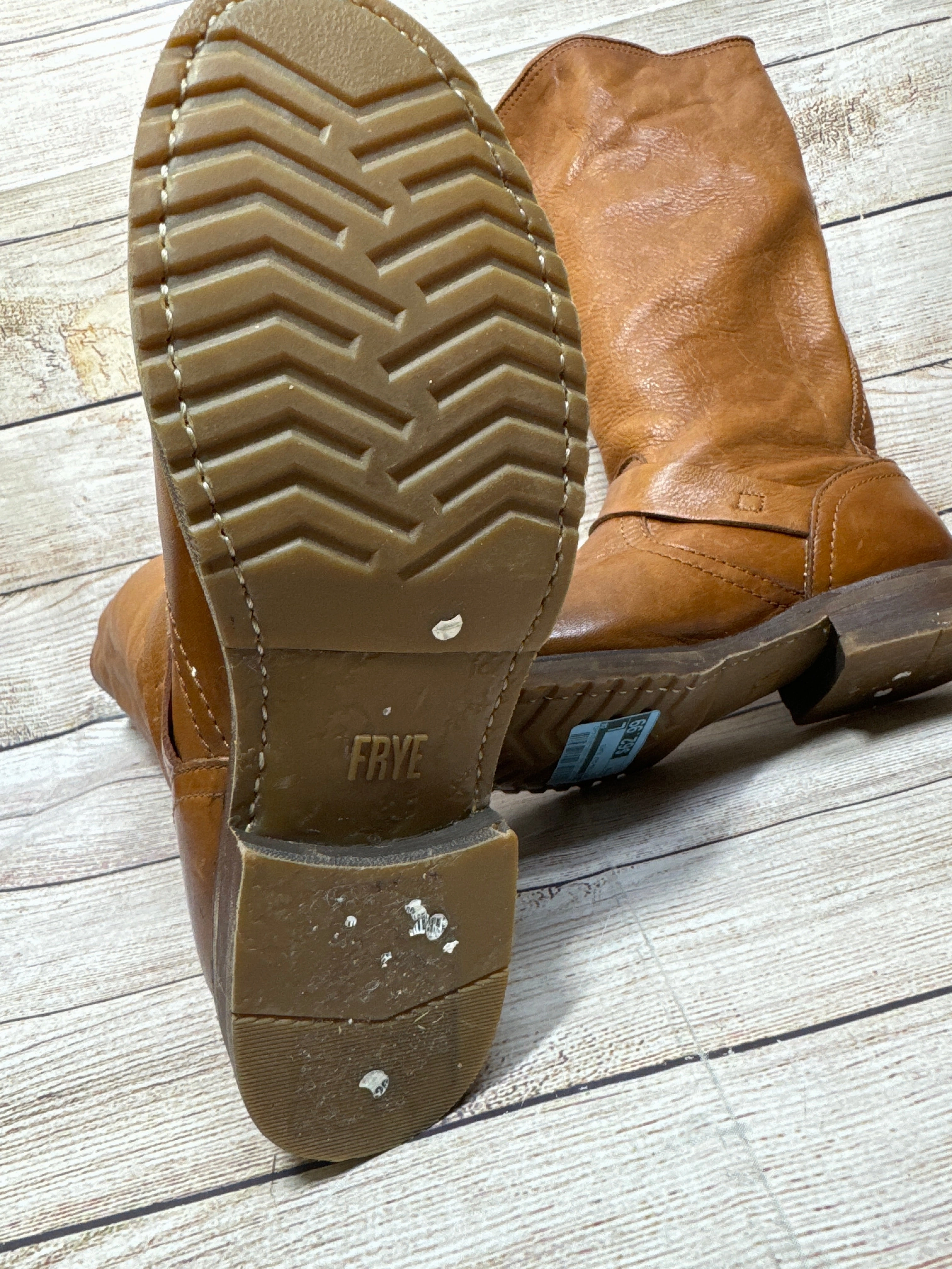 Boots Mid-calf Flats By Frye In Tan, Size: 6