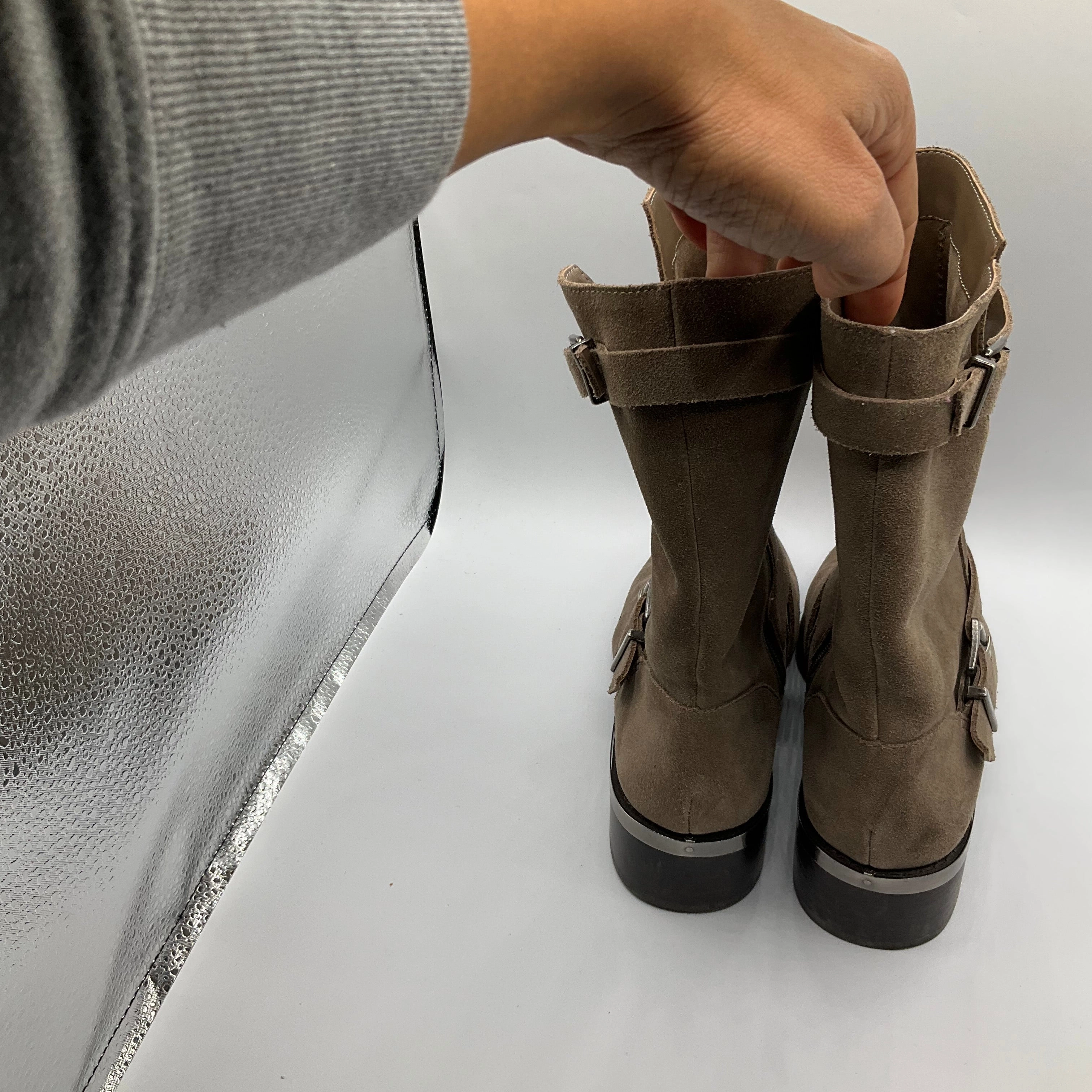 Boots Mid-calf Flats By Vince Camuto In Tan, Size: 7.5