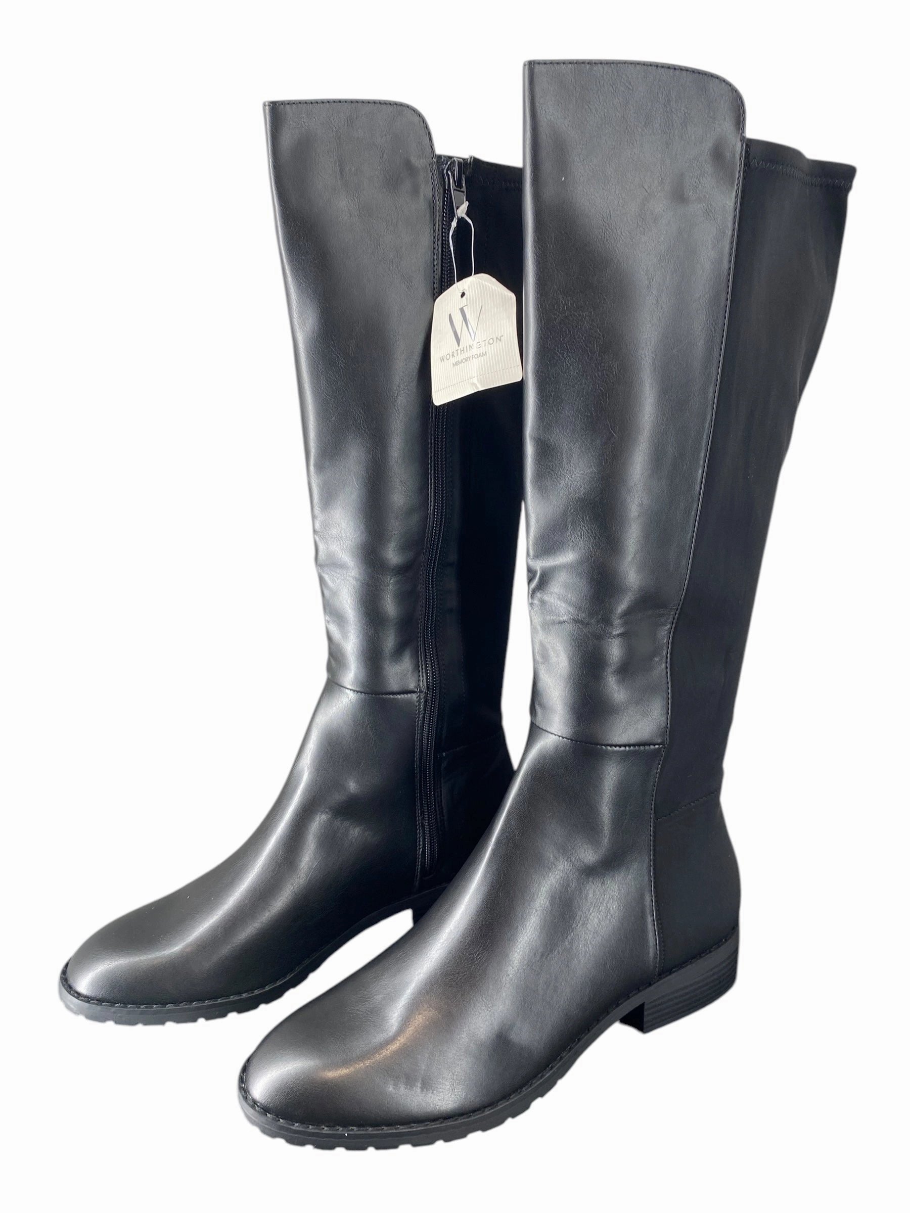 Boots Mid-calf Flats By Worthington In Black, Size: 10