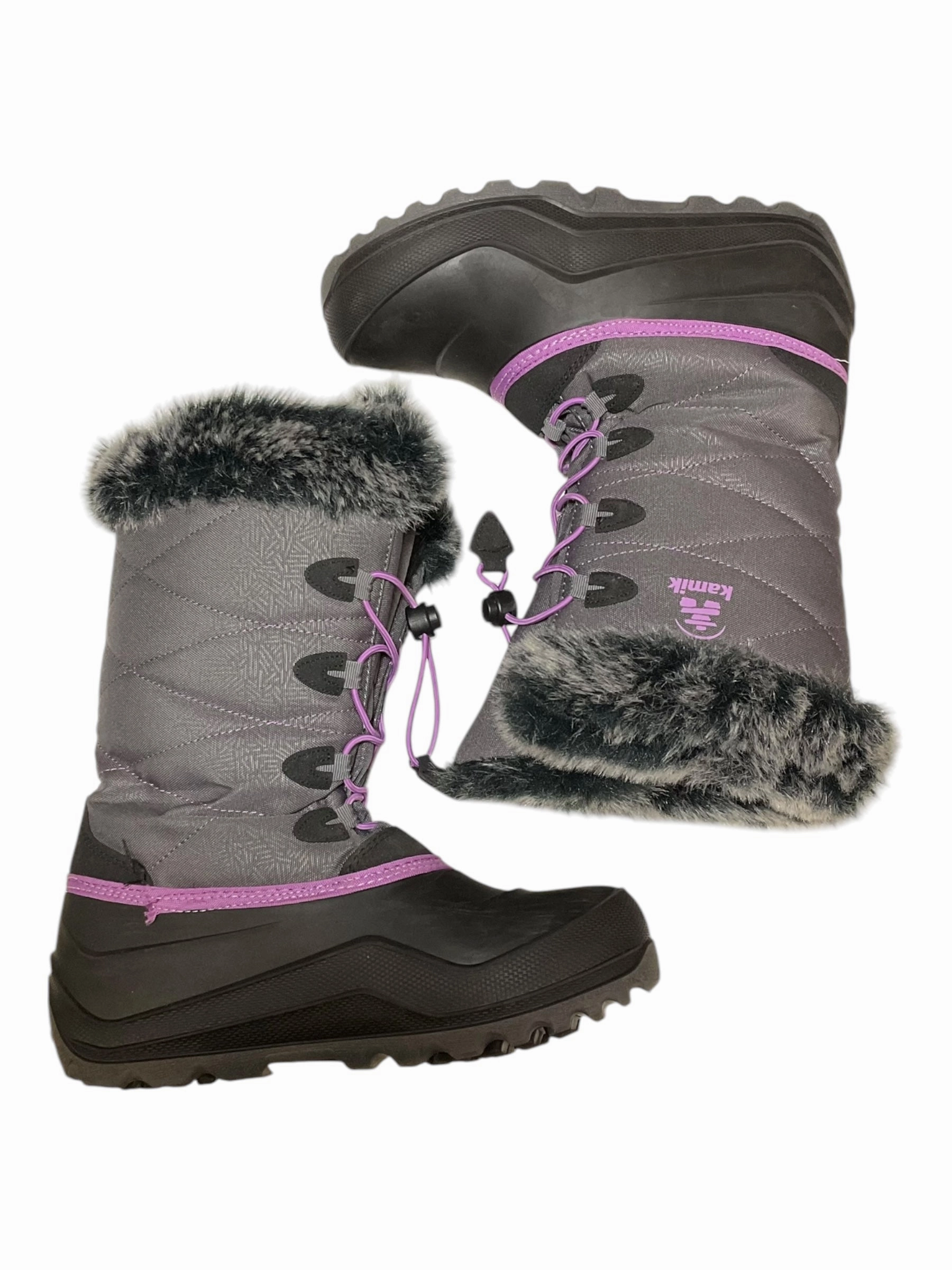 Boots Snow By Kamik In Black & Grey, Size: 7