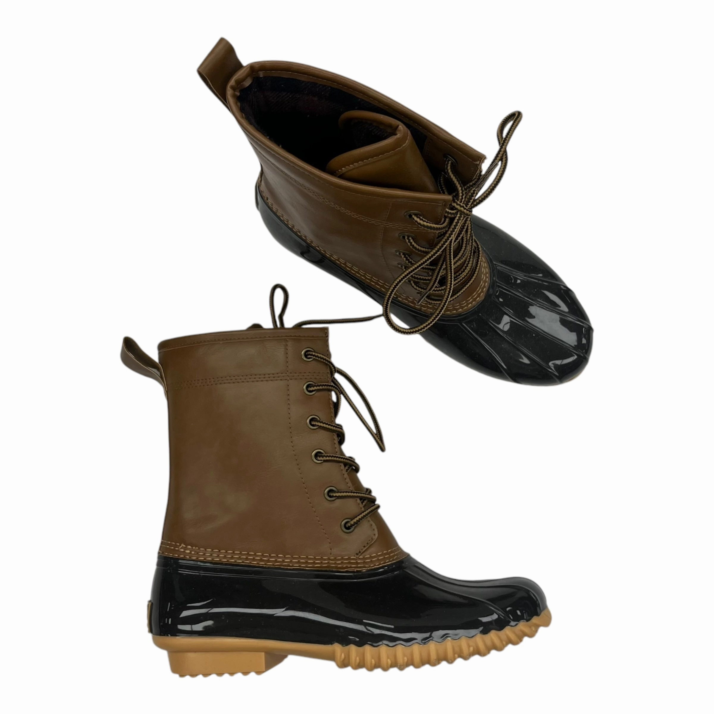 Boots Snow By Sporto In Brown, Size:8