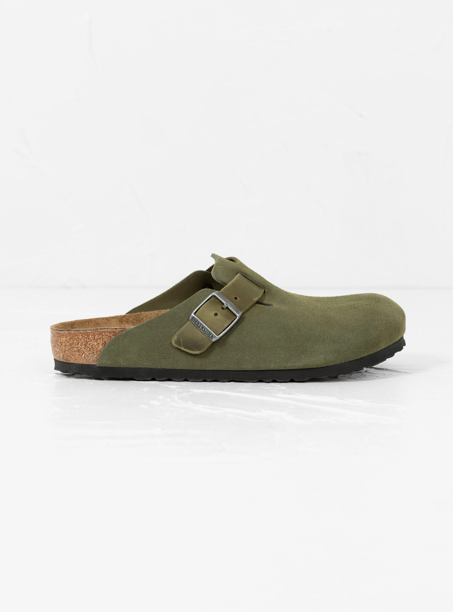 Boston Suede & Oiled Leather Sandal Thyme