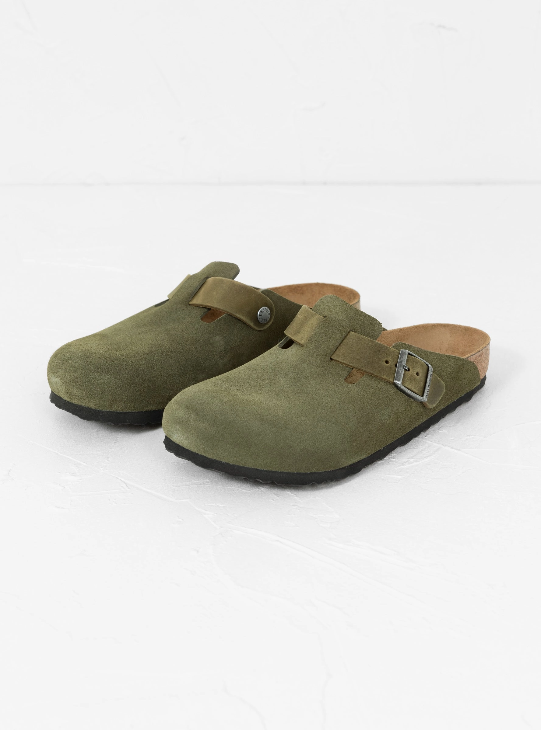 Boston Suede & Oiled Leather Sandal Thyme