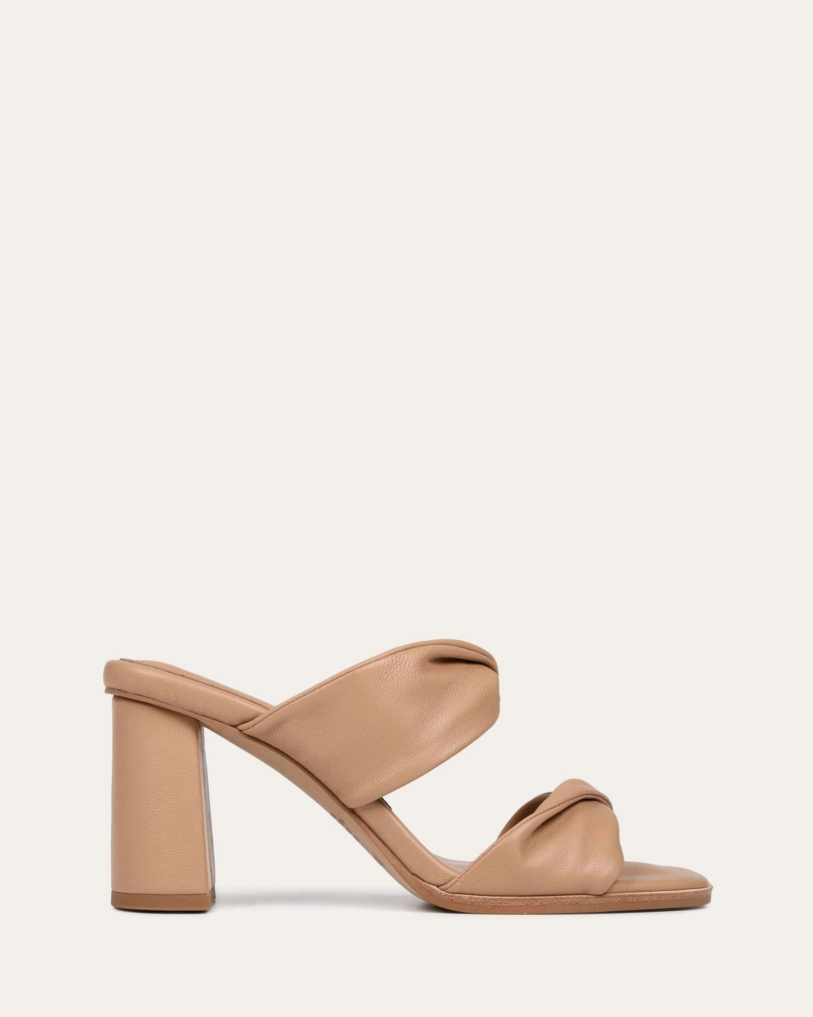 CAYLIE HIGH HEEL SANDALS BEIGE LEATHER