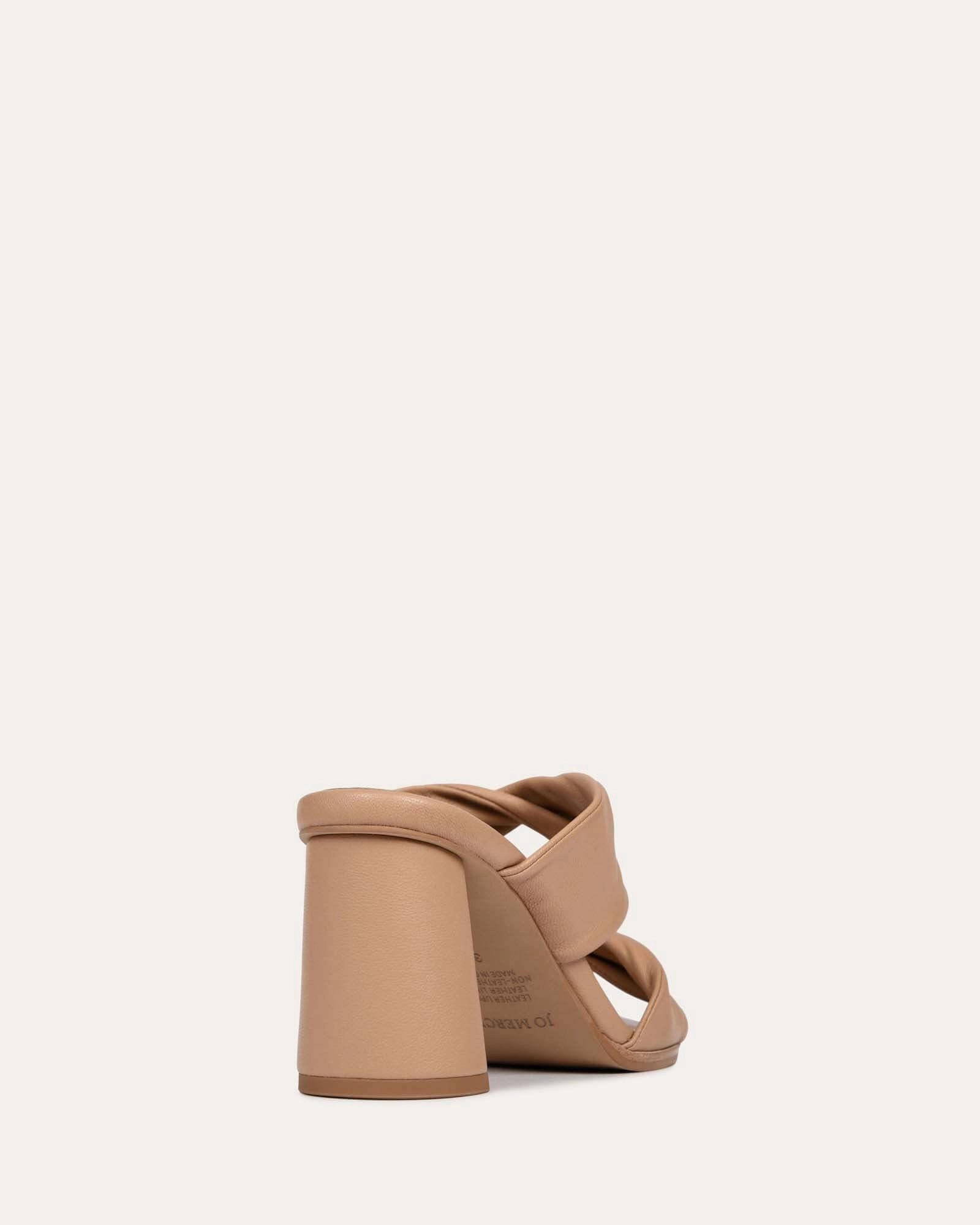 CAYLIE HIGH HEEL SANDALS BEIGE LEATHER