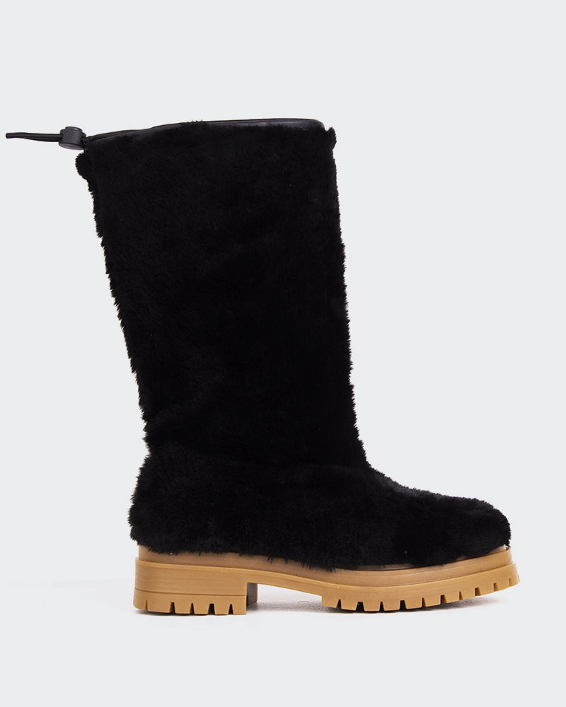 Chow Black Faux Fur