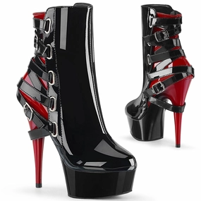 DELIGHT-1012  Black-Red Patent/Black-Red