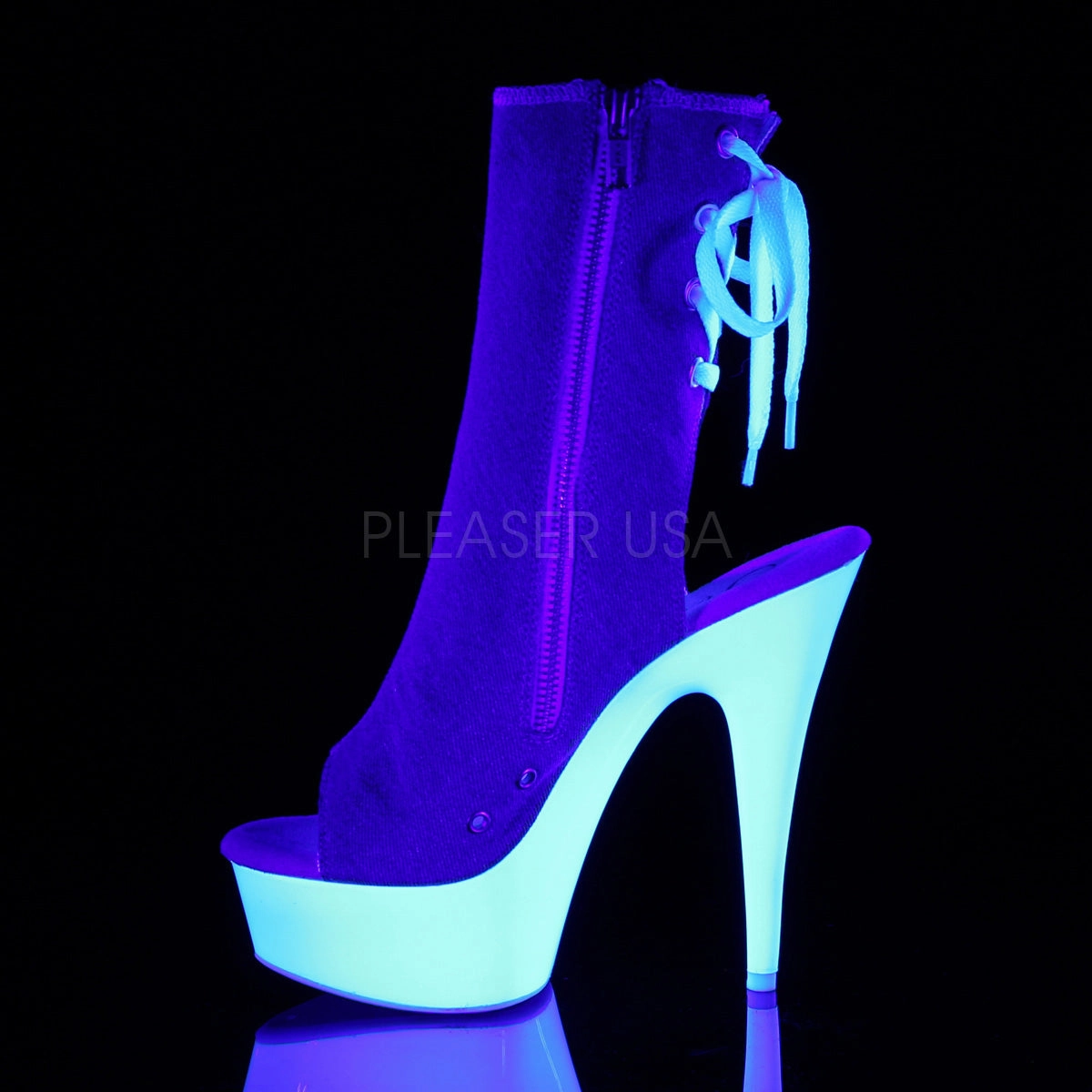 DELIGHT-1018SK  Denim Blue Canvas/Neon White