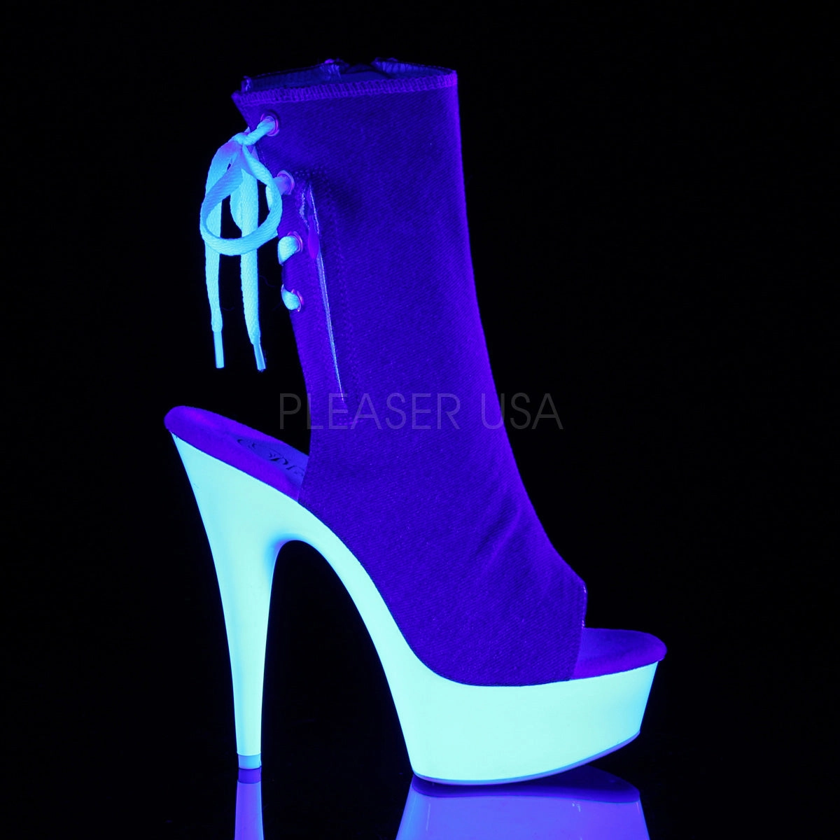 DELIGHT-1018SK  Denim Blue Canvas/Neon White