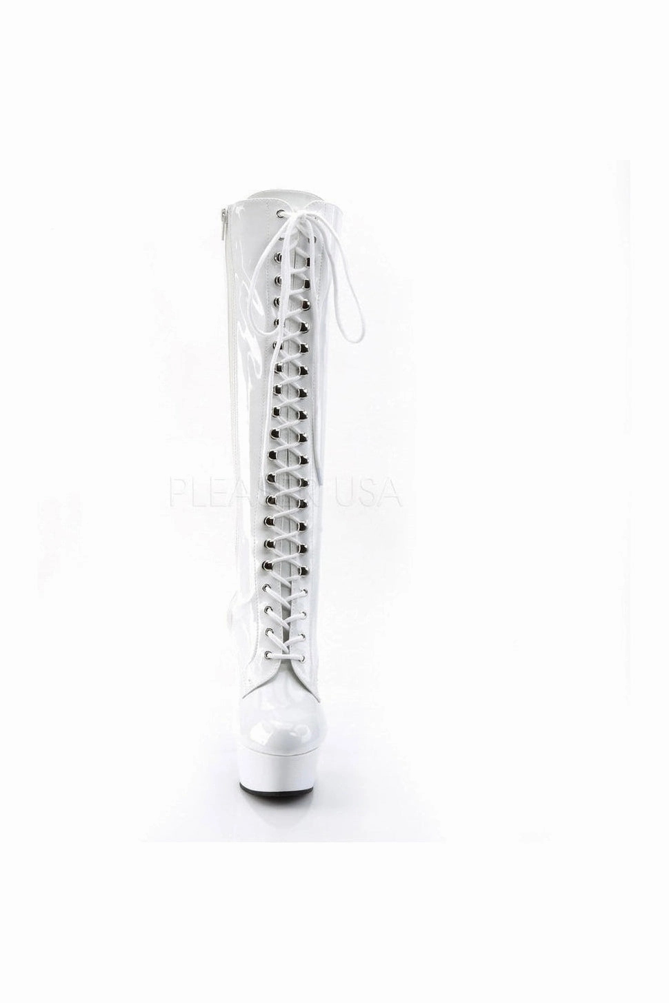 DELIGHT-2023 Platform Boot  | White Patent