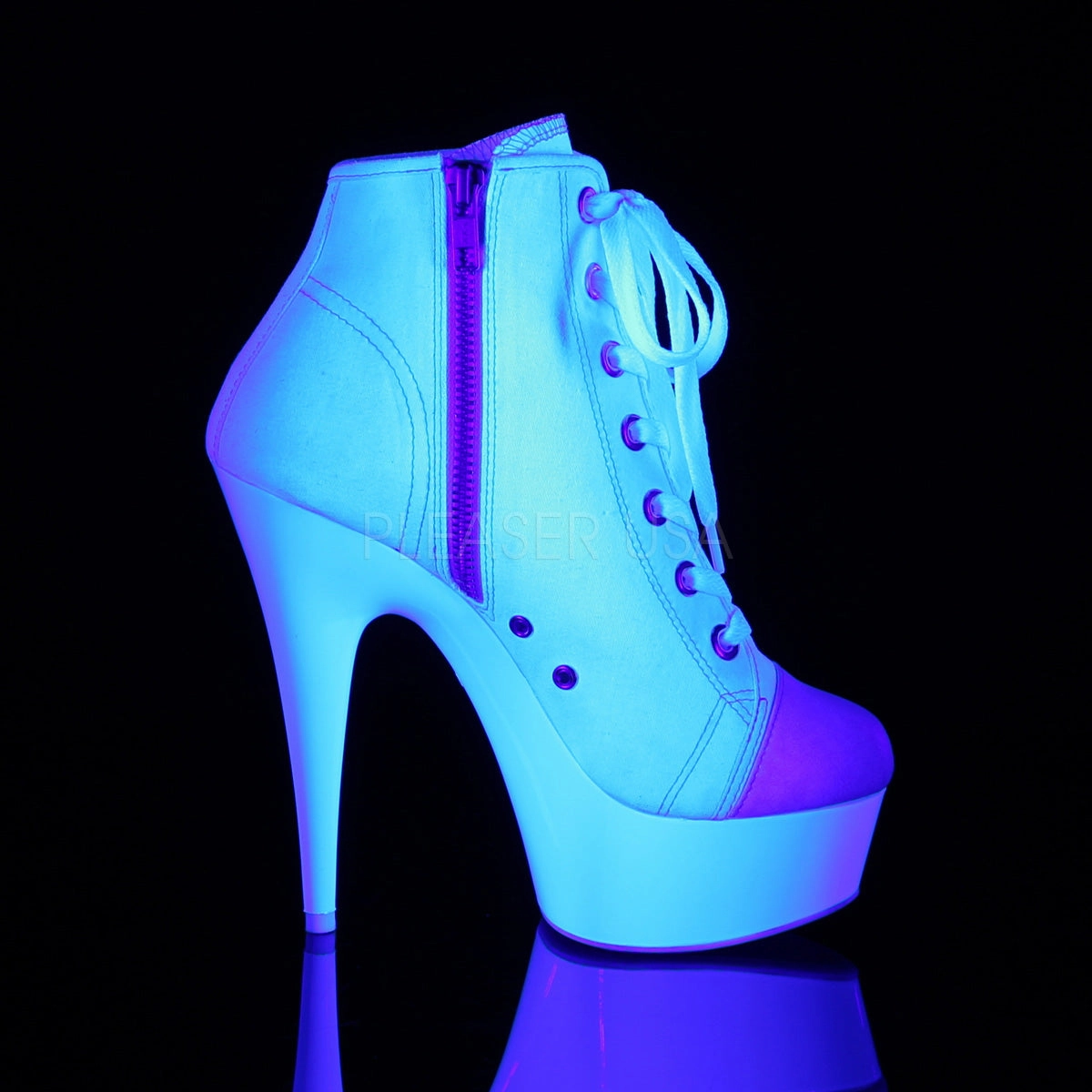 DELIGHT-600SK-02  White Canvas/Neon White