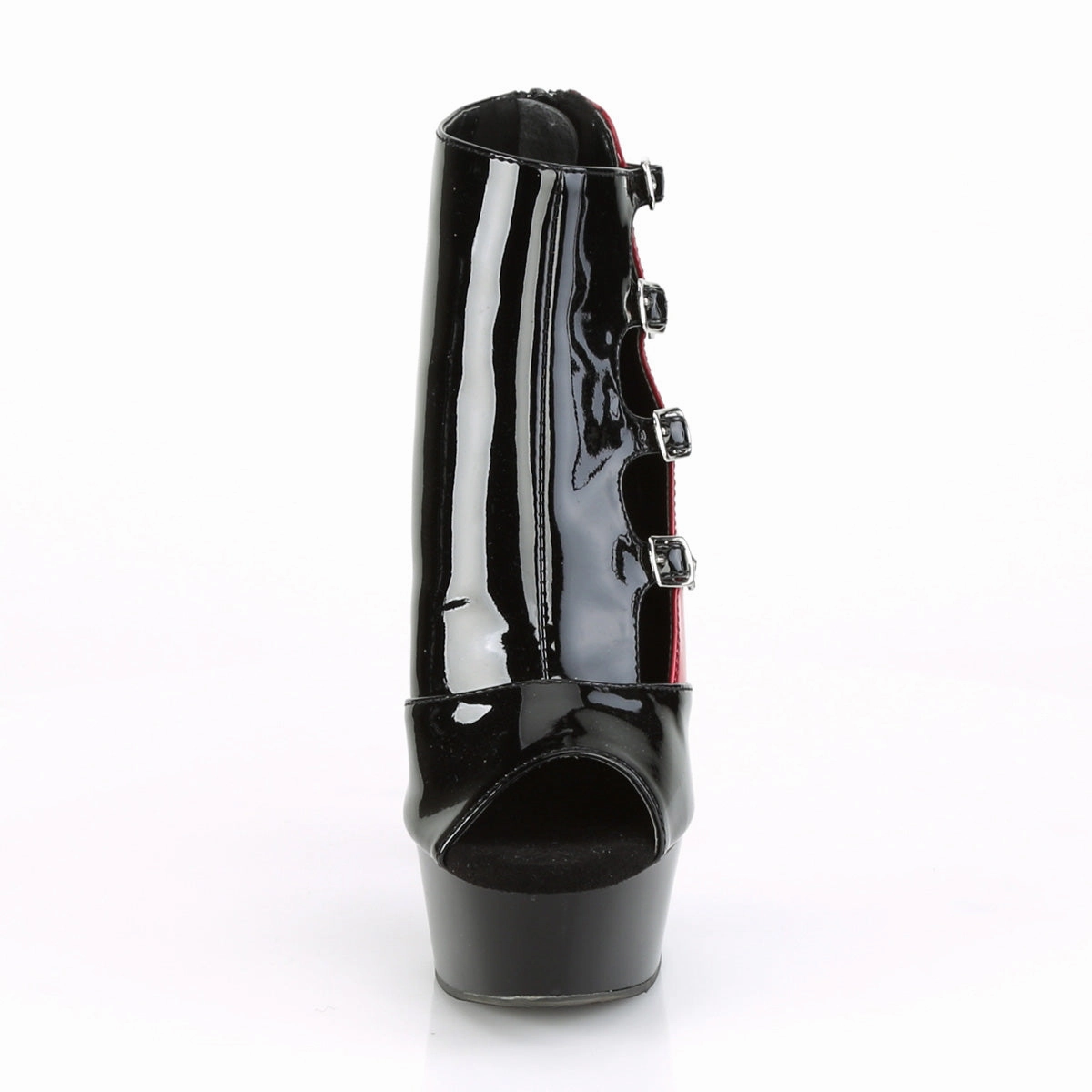 DELIGHT-681  Black-Red Patent/Black