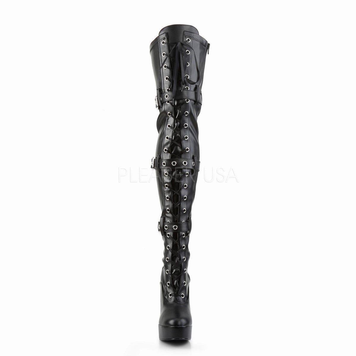 ELECTRA-3028  Black Str Faux Leather