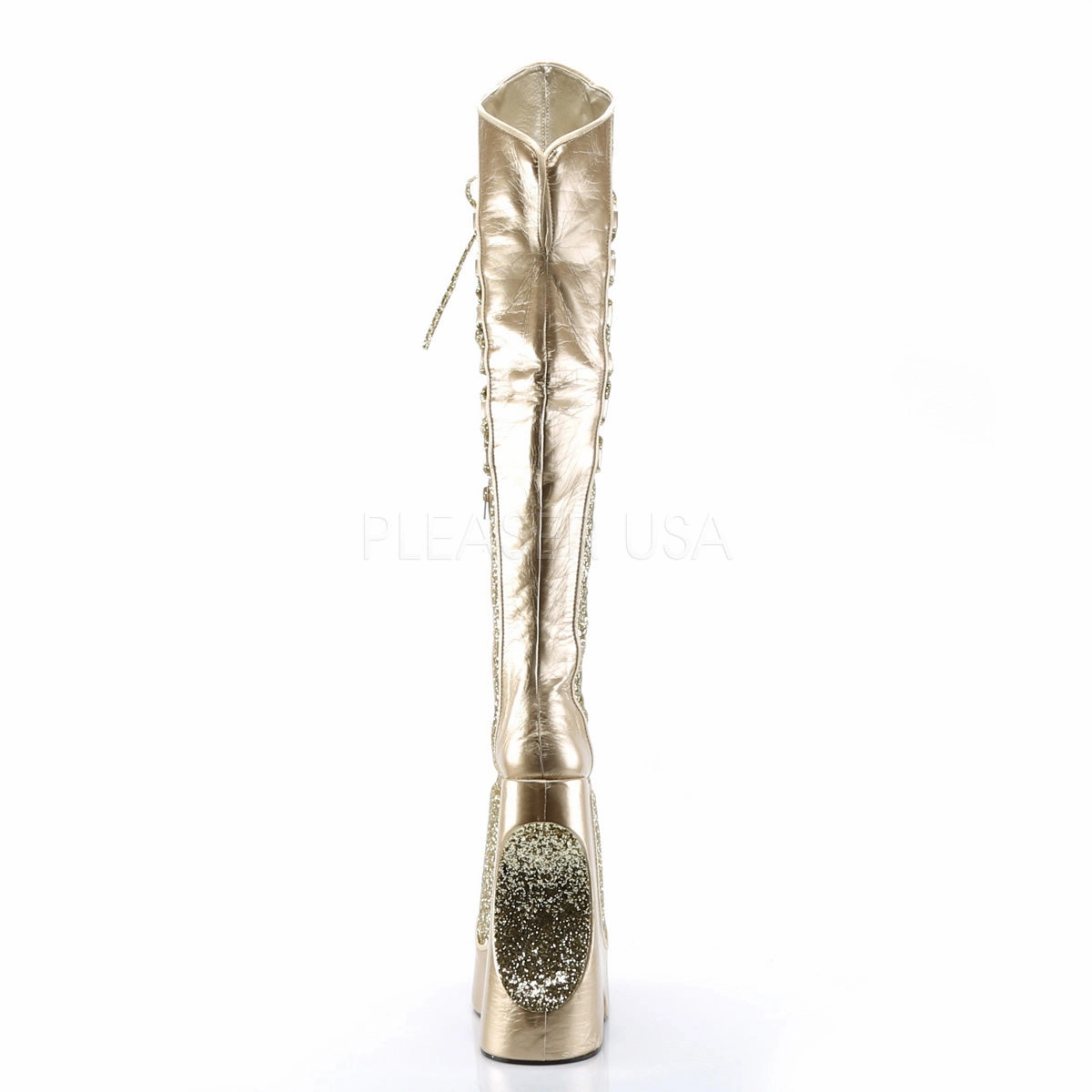 FABULOUS-3035  Gold Crinkle Patent-Glitter