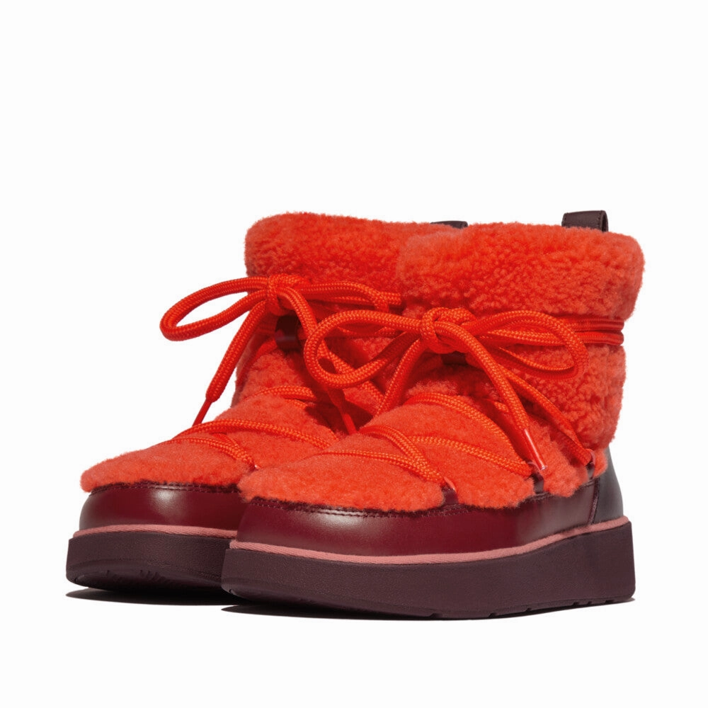 FitFlop - GEN-FF X ROKSANDA CURLY-SHEARLING LACE ANKLE BOOTS