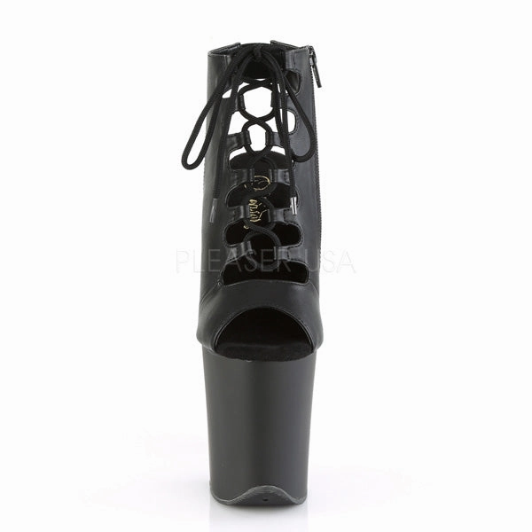 FLAMINGO-800-20  Black Faux Leather/Black Matte