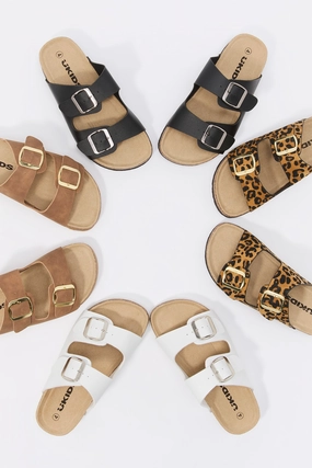 Girls Double Buckle Cork Sandal