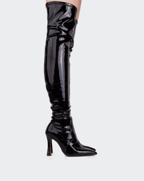 Giverny Black Patent Stretch