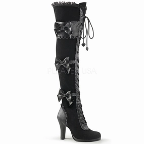 GLAM-300  Black Vegan Leather-Velvet