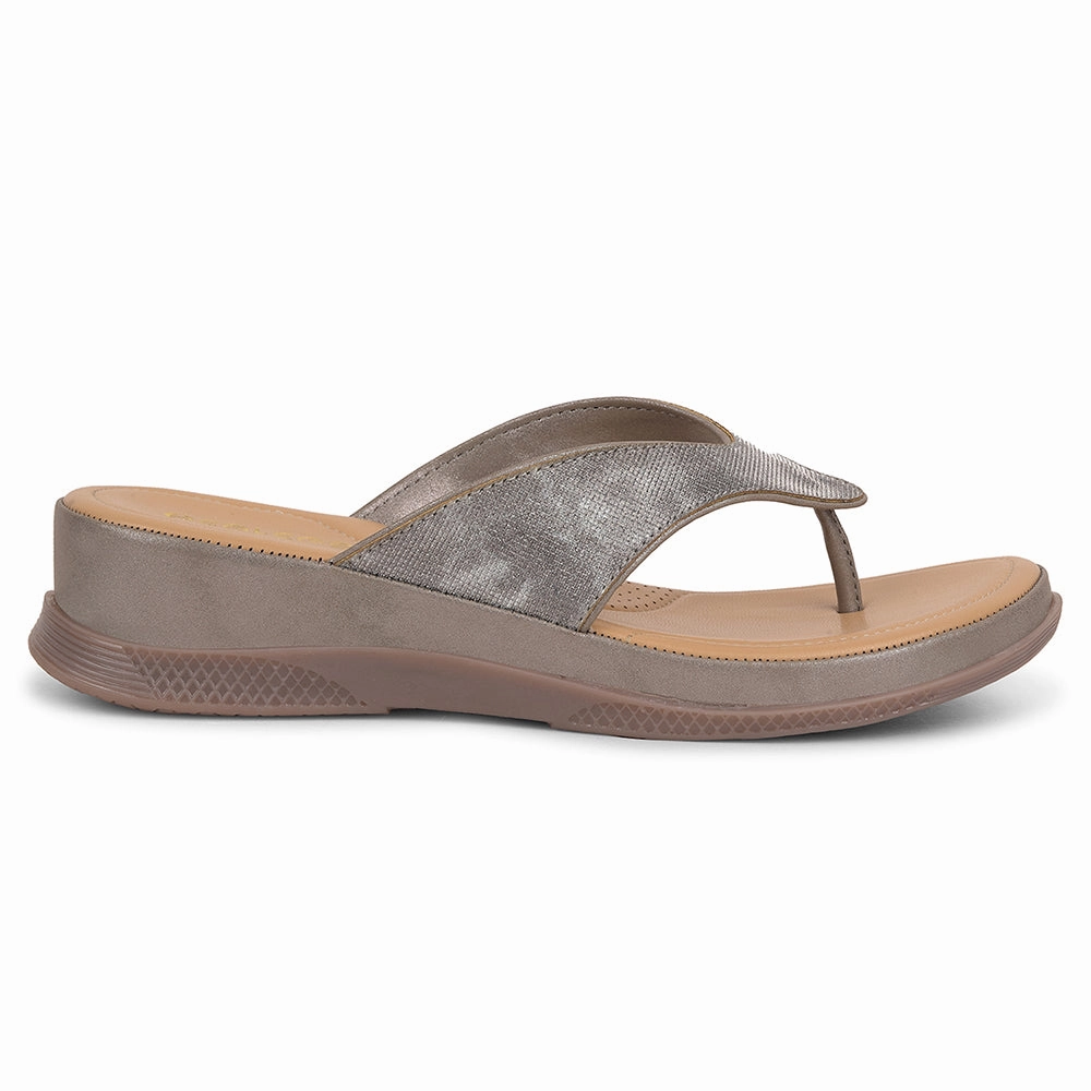Healers Grey Casual Slipper For Women S424-04 By Liberty