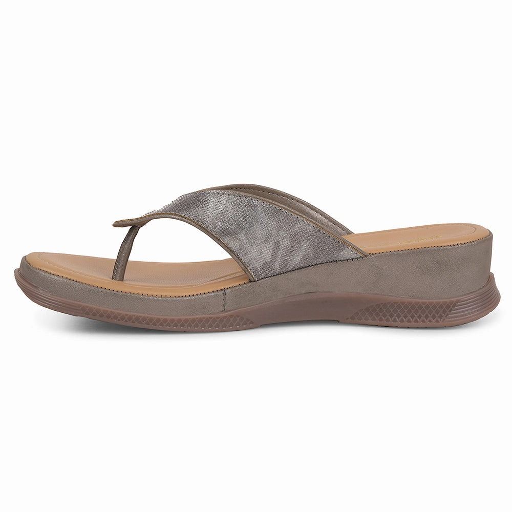 Healers Grey Casual Slipper For Women S424-04 By Liberty